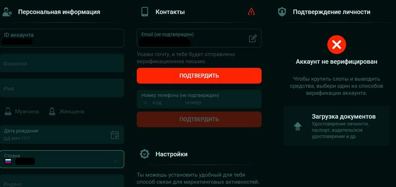 Профиль игрока